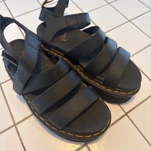 Black Strappy Doc Martens Sandals